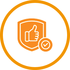 Thumbs up shield icon